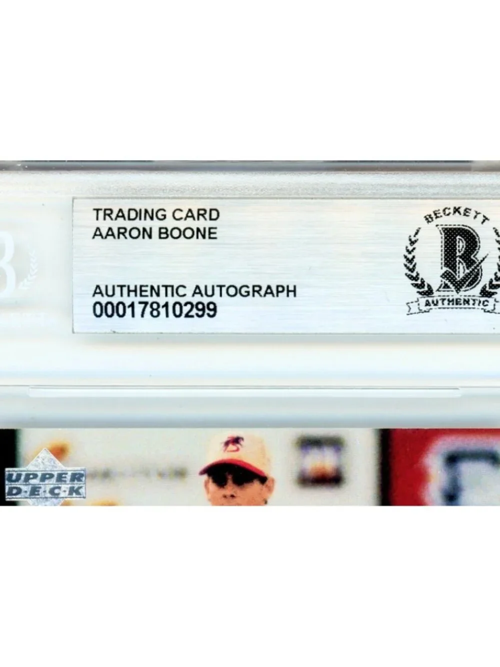 Aaron Boone Signed 1994 Upper Deck Card Cincinnati Reds BAS Slabbed Autograph